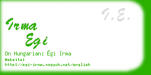 irma egi business card